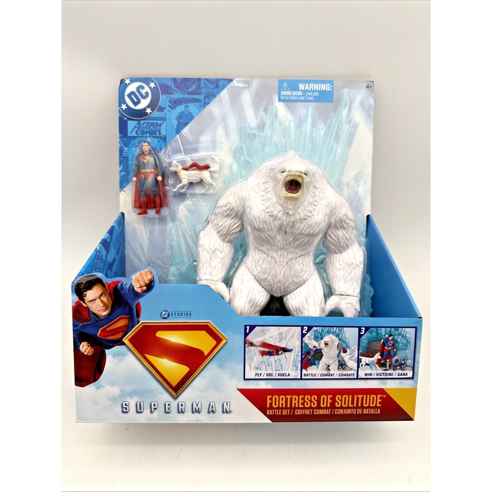 DC Superman Movie FORTRESS OF SOLITUDE BATTLE Exclusive Figures & Playset NEW